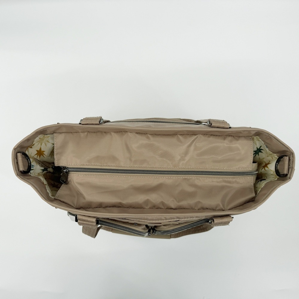 Lug Trotter Tote Bag in Sand Star Interior Print NWT Tote Work Bag Carry On - Picture 5 of 13